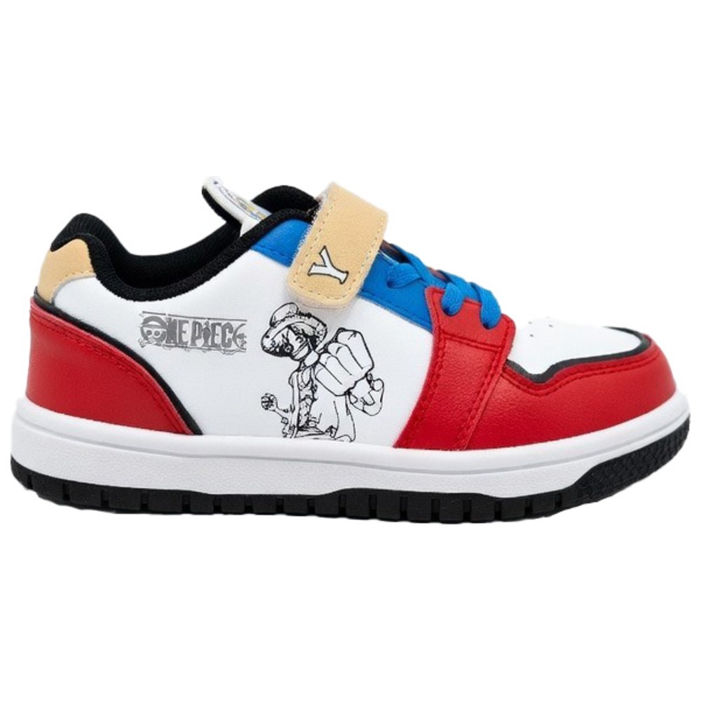 One Piece - Boy's Hook And Loop Sneakers - Red