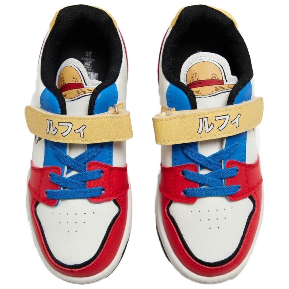 One Piece - Boy's Hook And Loop Sneakers - Red