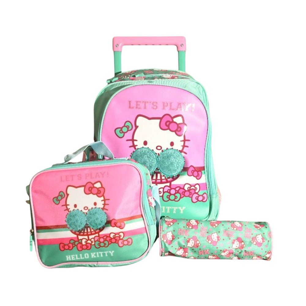 Hollywood Magic - Hello Kitty 14-Inch Trolleybag With Lunch Bag And Pencil Case