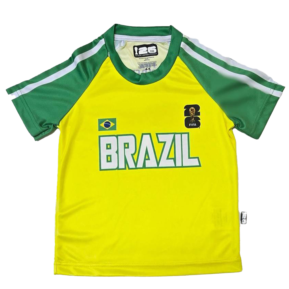 Fifa - Boy's Brazil Printed Sports T-Shirt - Yellow