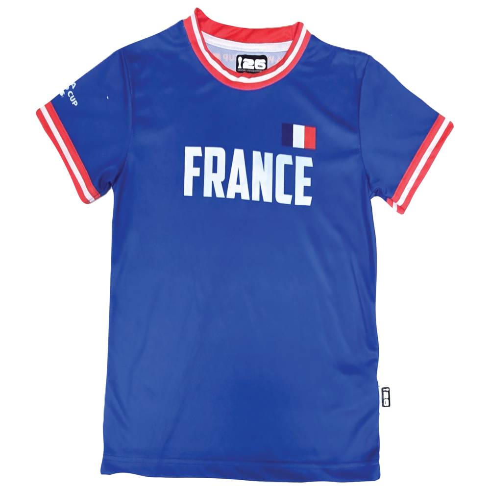 Fifa - Boy's France Printed Short Sleeves Sports T-Shirt - Blue