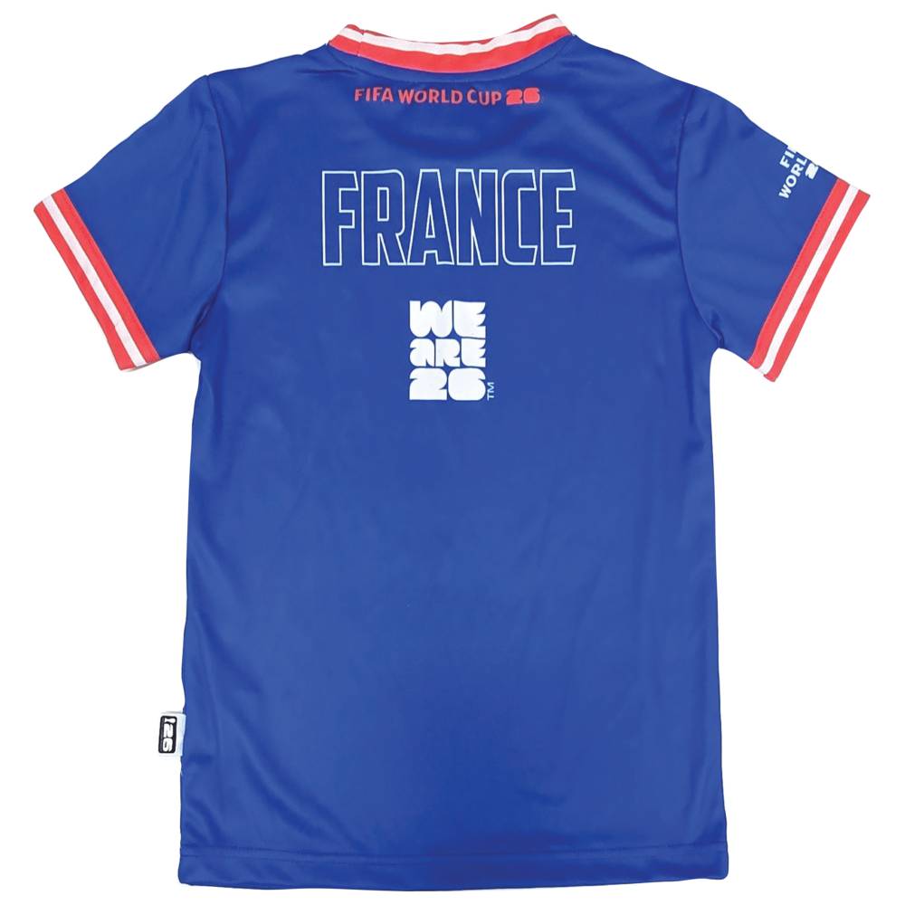 Fifa - Boy's France Printed Short Sleeves Sports T-Shirt - Blue