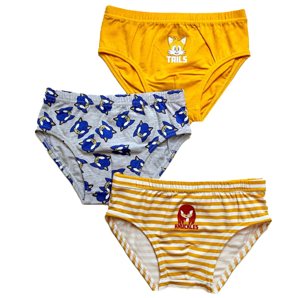 Sonic - 3pc-Set - Boy's Printed Briefs