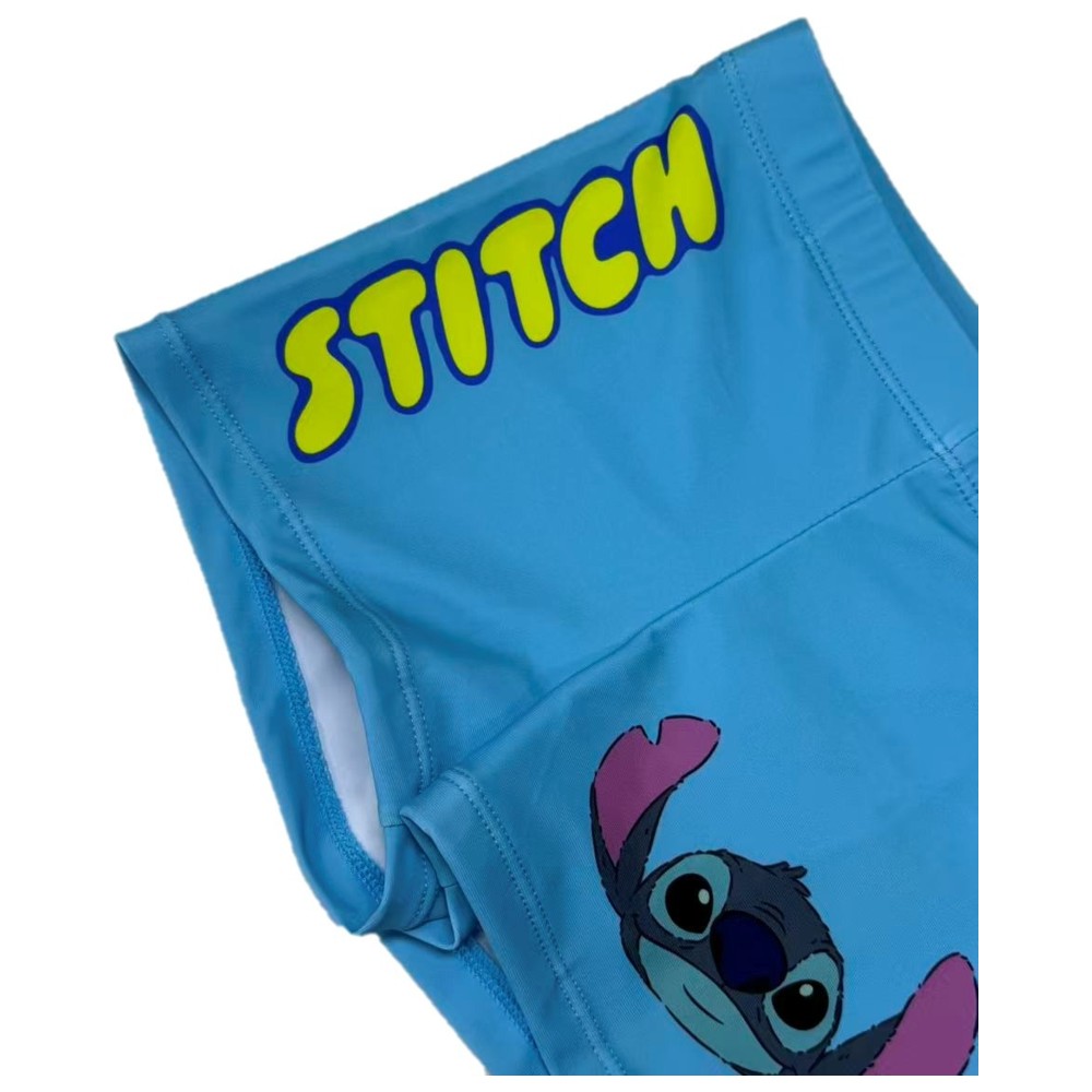 Lilo & Stitch - Boy's UPF 50 Printed Swim Shorts - Blue