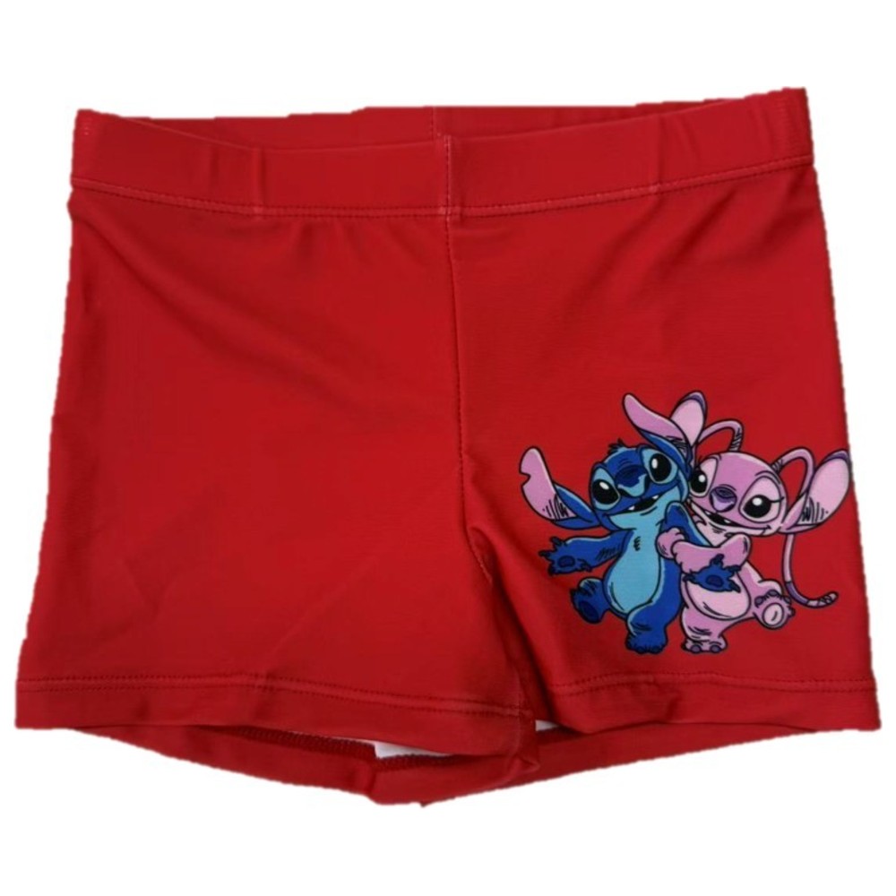 Lilo & Stitch - Boy's UPF 50 Printed Swim Shorts - Red