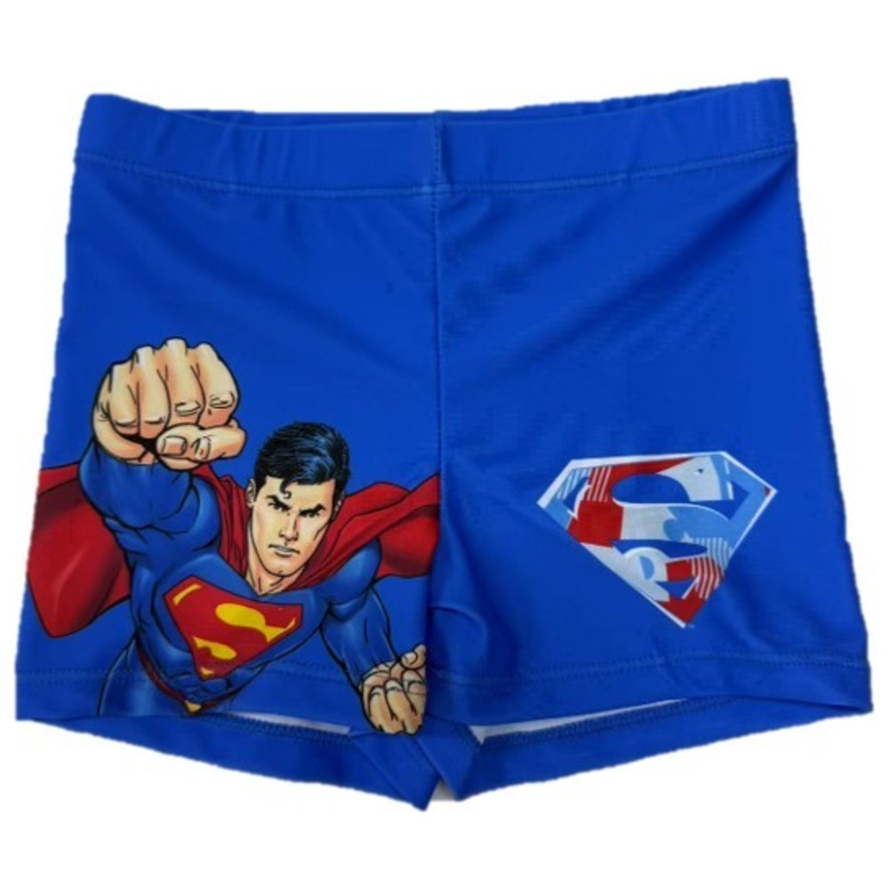 Superman - Boy's UPF 50 Superman Printed Swim Shorts - Blue