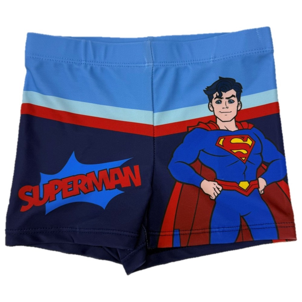 Superman - Boy's UPF 50 Colorblock Swim Shorts - Blue