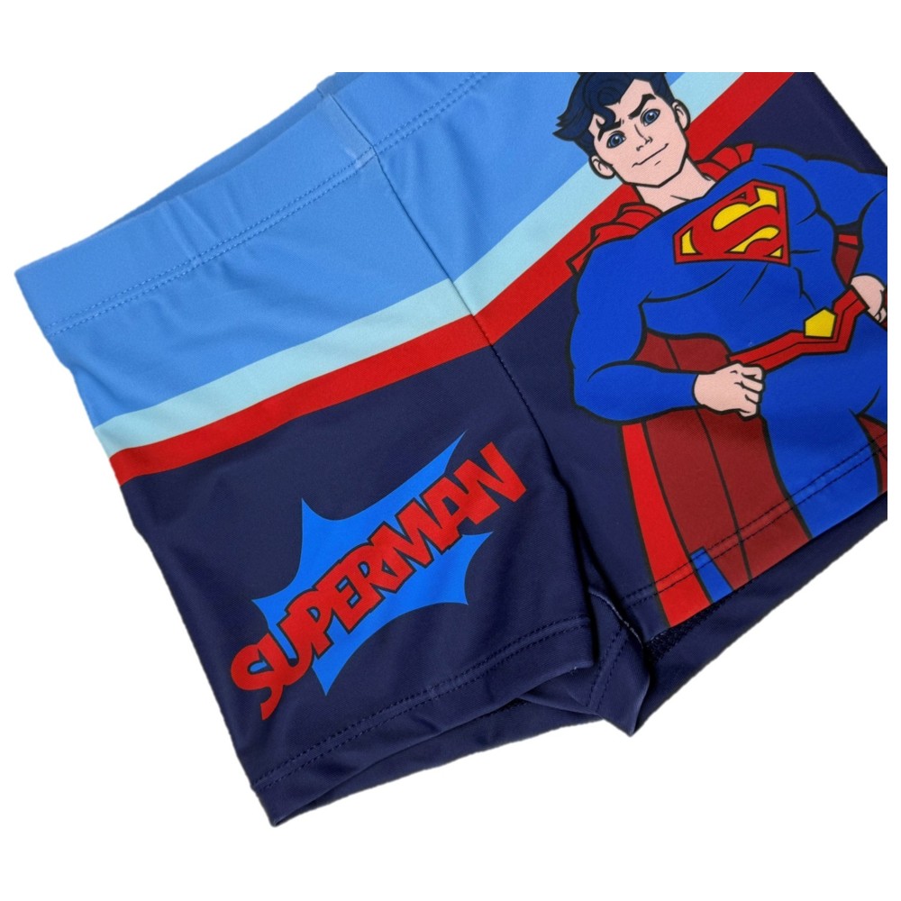 Superman - Boy's UPF 50 Colorblock Swim Shorts - Blue