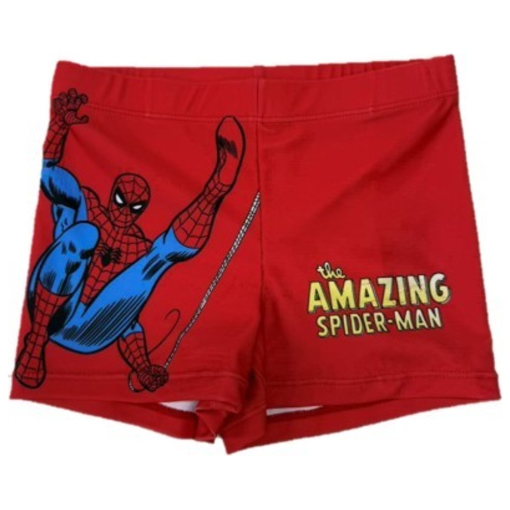 Spiderman - Boy's UPF 50 The Amazing Spider-Man Printed Swim Shorts - Red