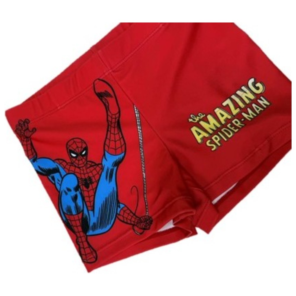 Spiderman - Boy's UPF 50 The Amazing Spider-Man Printed Swim Shorts - Red