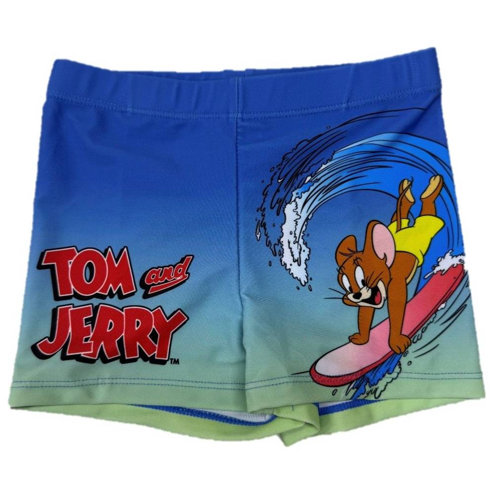 Tom & Jerry - Boy's UPF 50 Printed Swim Shorts - Blue