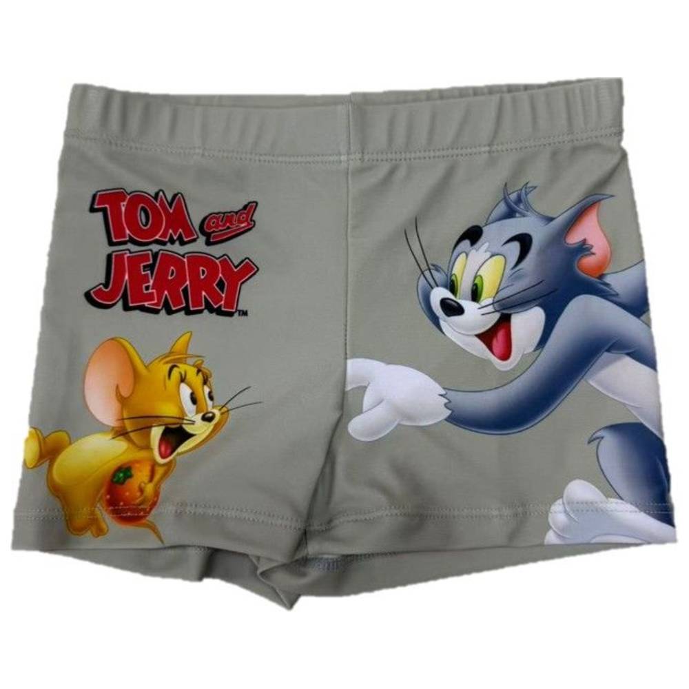 Tom & Jerry - Boy's UPF 50 Printed Swim Shorts - Grey