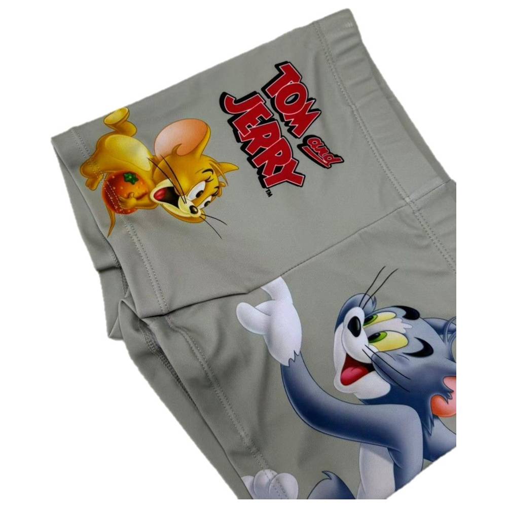 Tom & Jerry - Boy's UPF 50 Printed Swim Shorts - Grey