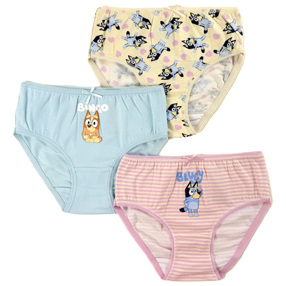 Bluey - 3pc-Set - Girl's Printed Briefs With Bow Details