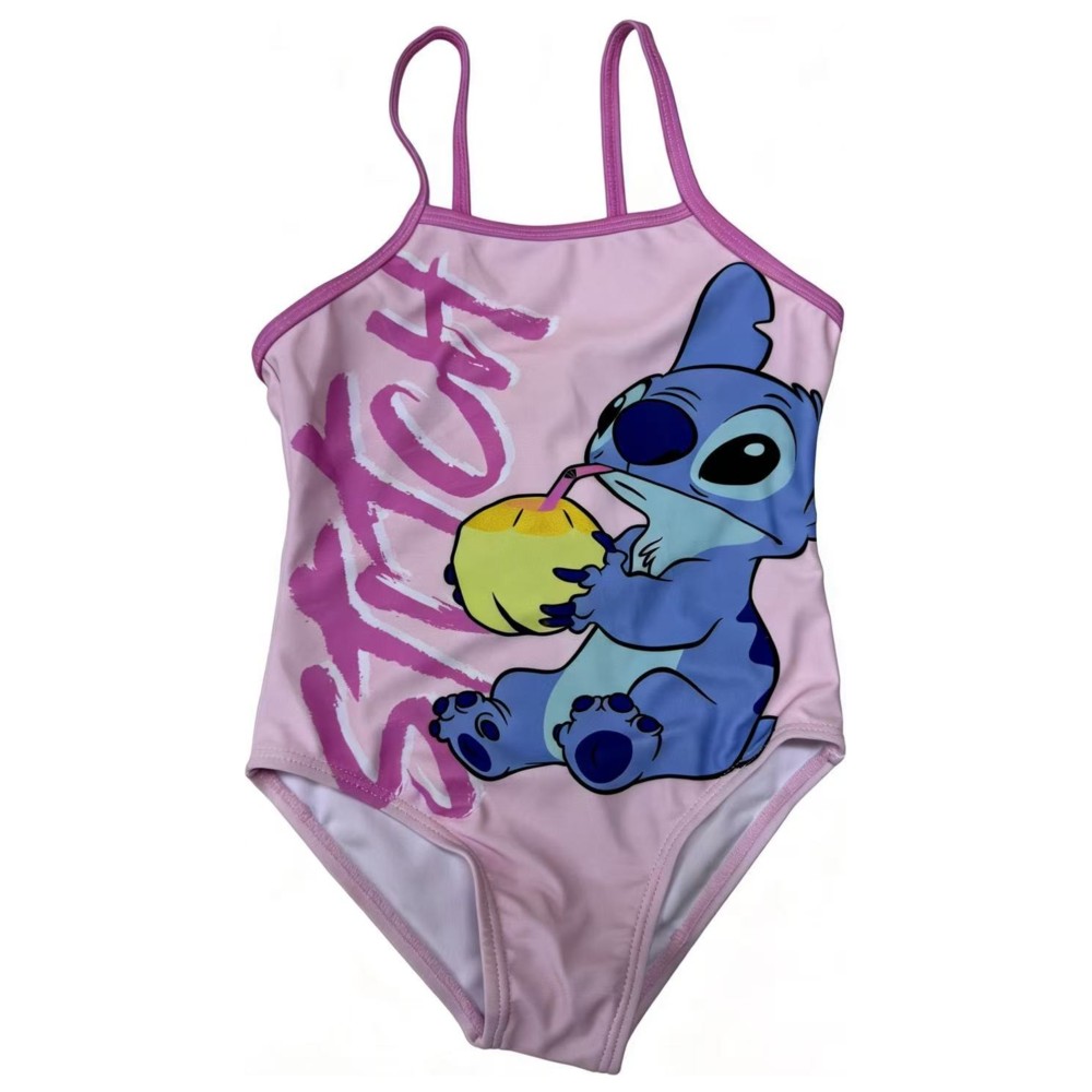 Stitch - Girl's UPF 50 Printed Swimsuit - Purple