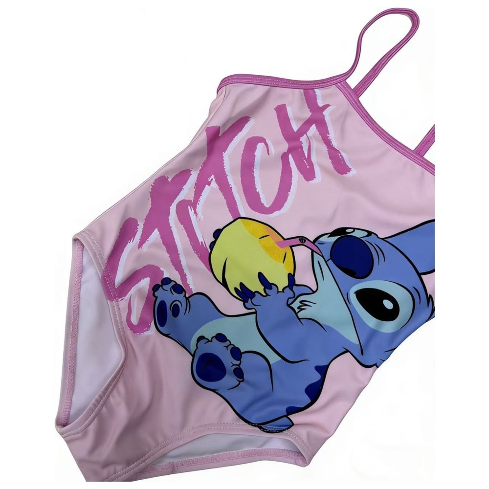 Stitch - Girl's UPF 50 Printed Swimsuit - Purple