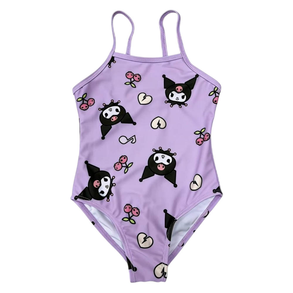 Kuromi - Girl's UPF 50 Swimwear - Purple