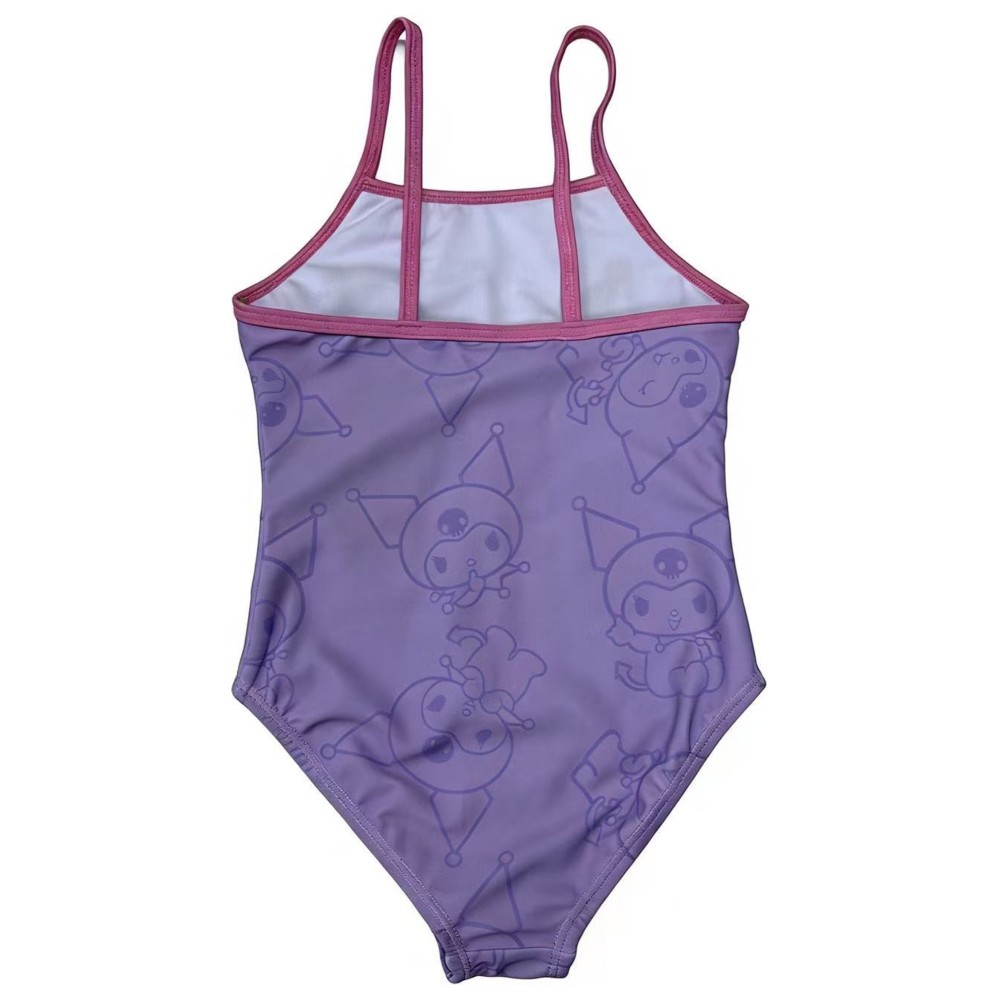 Kuromi - Girl's UPF 50 Printed Swimwear - Purple
