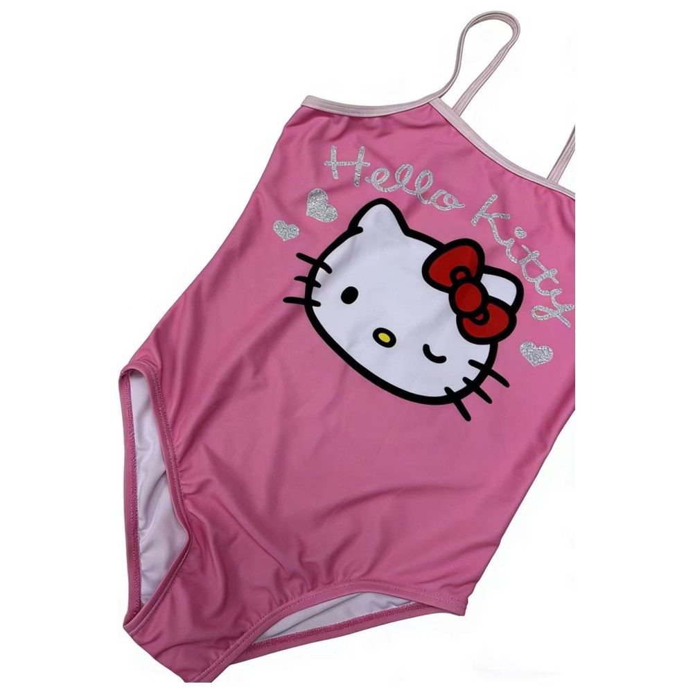 Hello Kitty - Girl's UPF 50 Swimsuit - Pink
