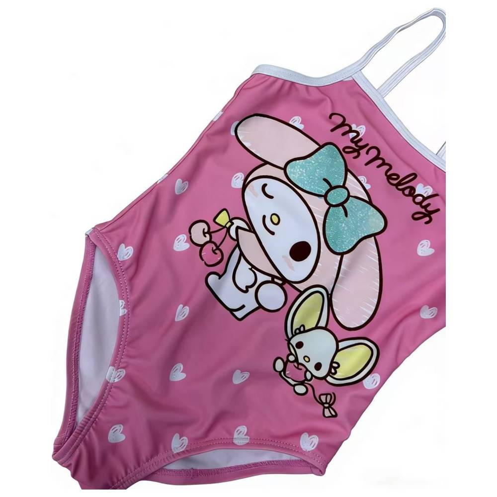 My Melody - Girl's UPF 50 Printed Swimsuit - Pink
