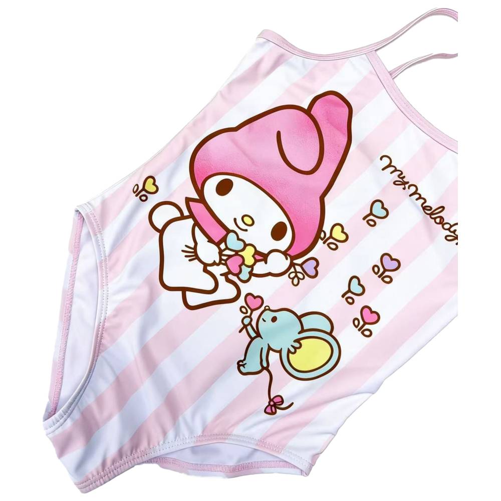 My Melody - Girl's UPF 50 Striped Swimsuit