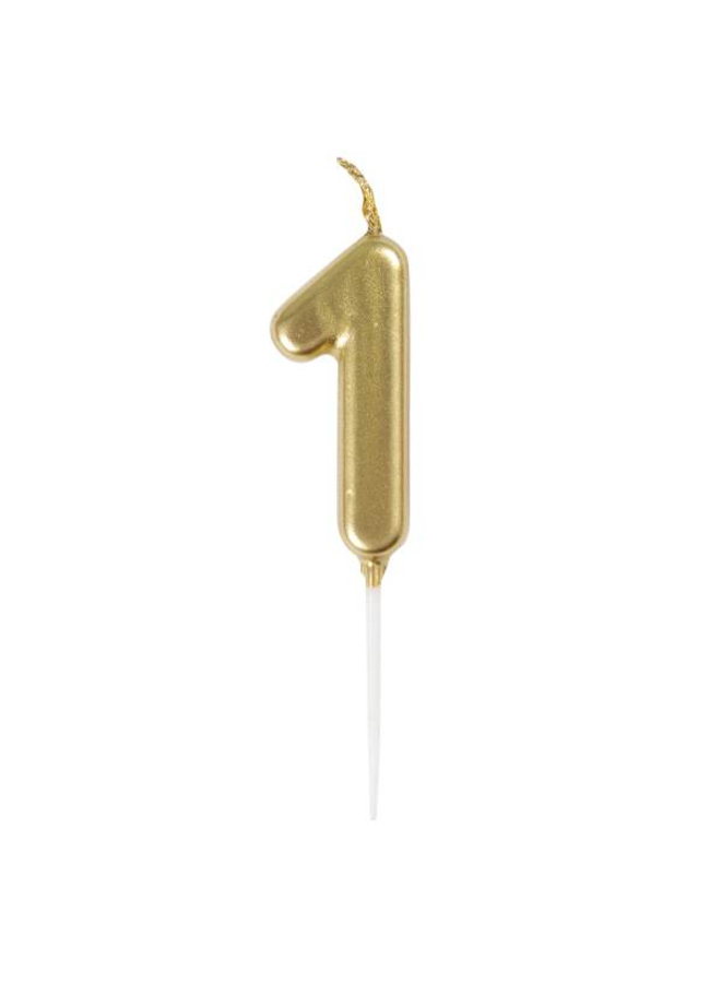 Unique - Number 1 Candle - Gold