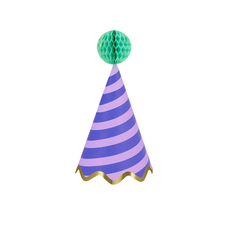 Meri Meri - Stripe Party Hats - 8 Pcs