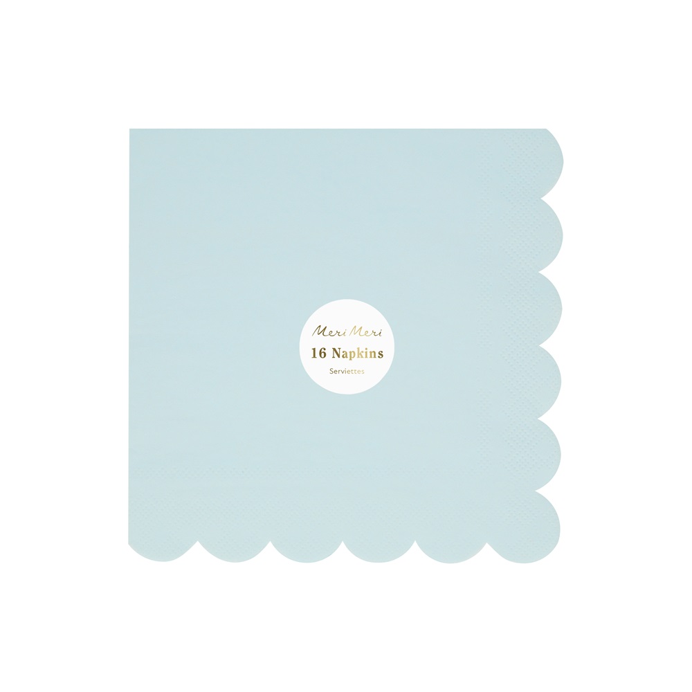 Meri Meri - Summer Sky Blue Large Napkins