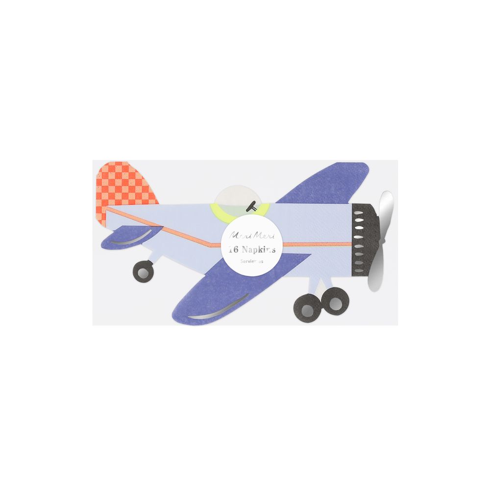 Meri Meri - 3-Ply Plane Napkins - Multicolor - 16 Pcs