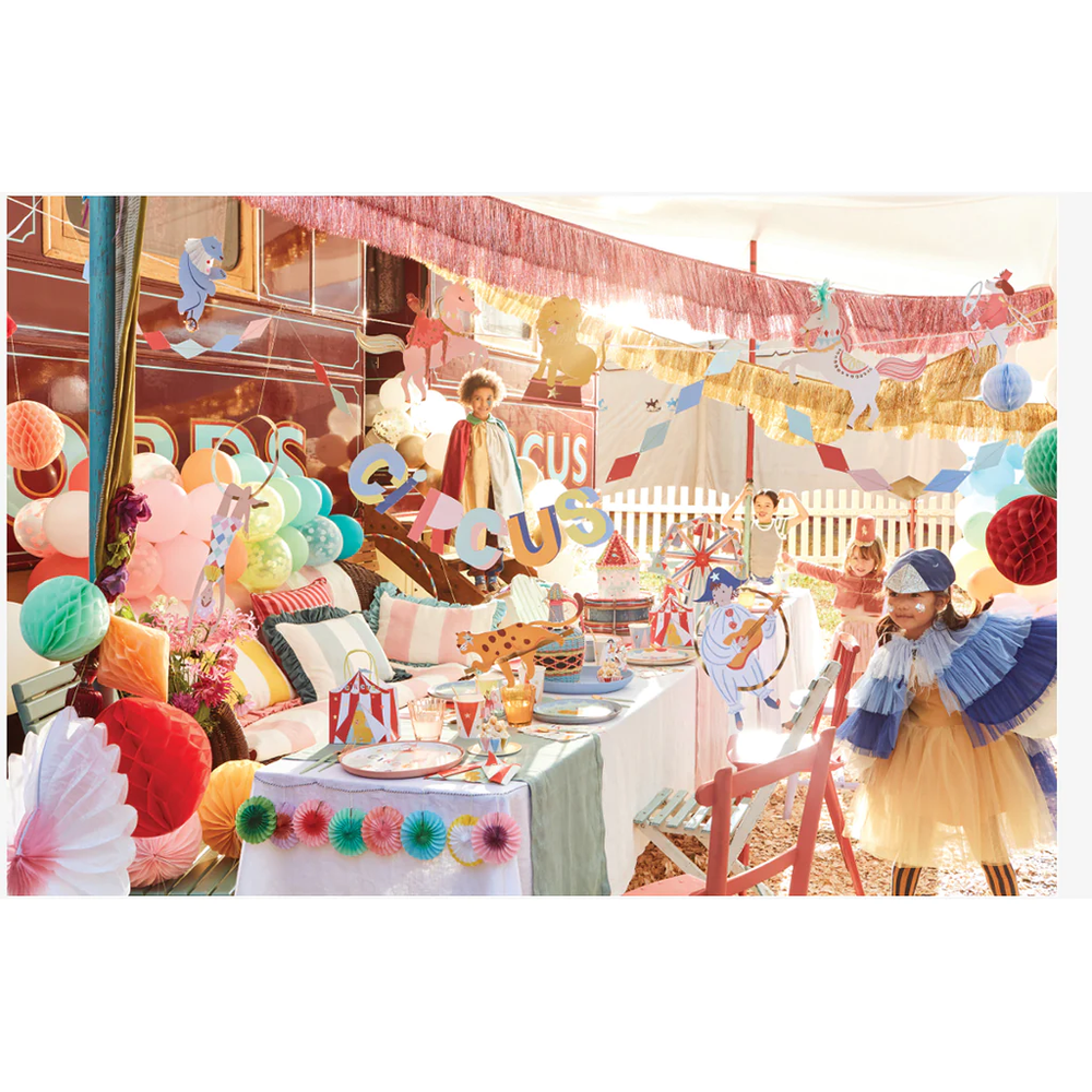 Meri Meri - 3-Ply Circus Shaped Big Top Napkins - Multicolor - 16 Pcs