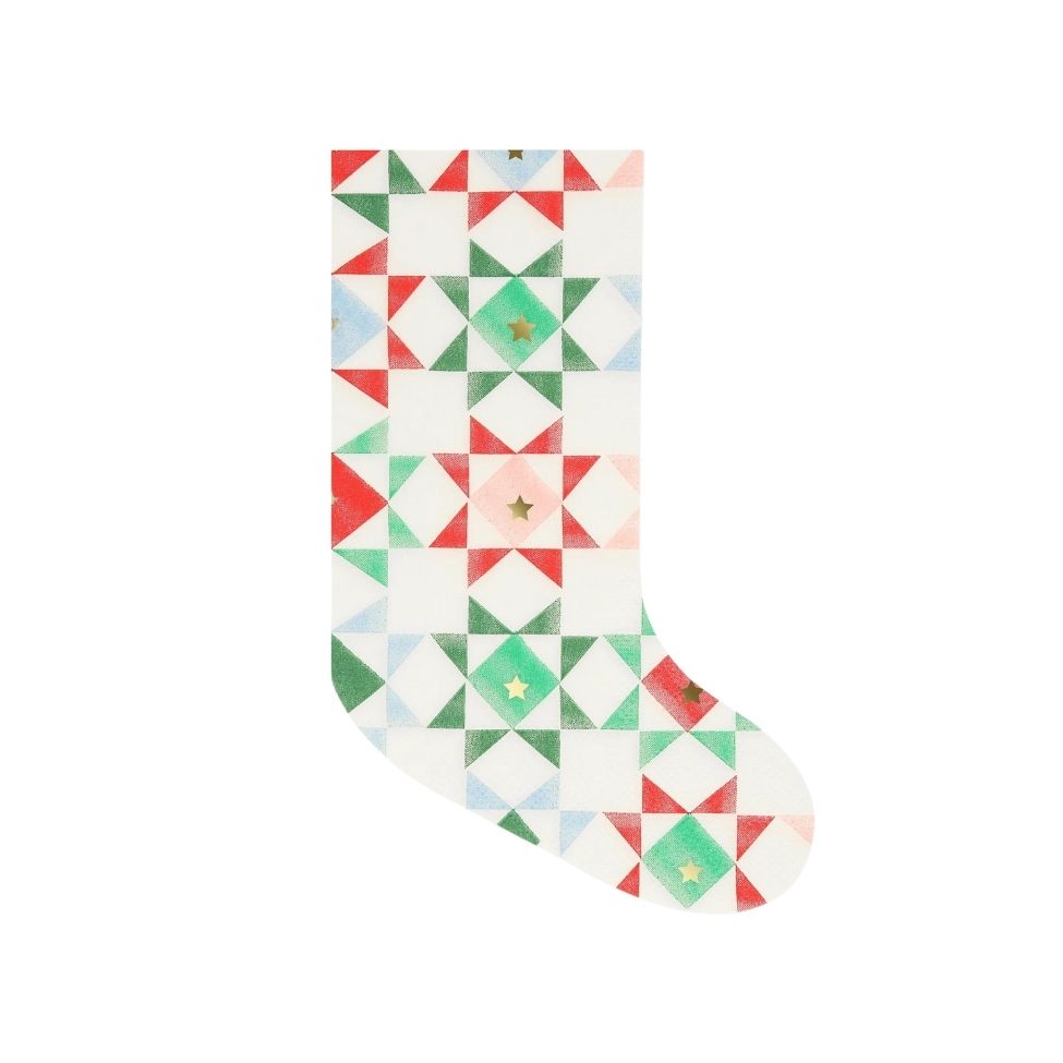 Meri Meri Patchwork Stocking Napkins - Thumbnail 5