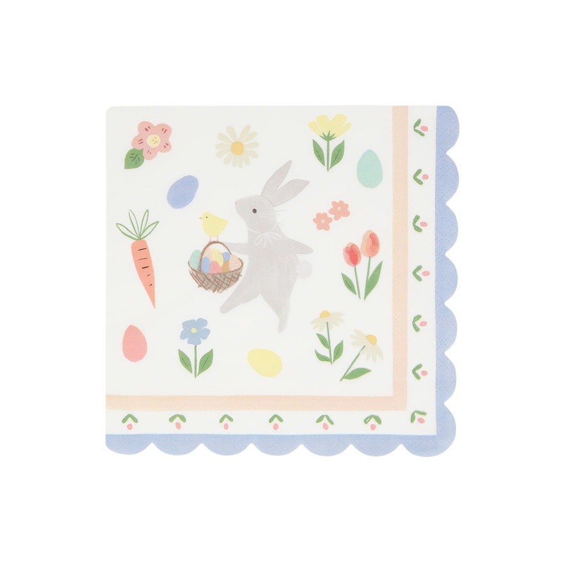 Meri Meri - Easter Bunny Napkins - 16 Pcs - Large