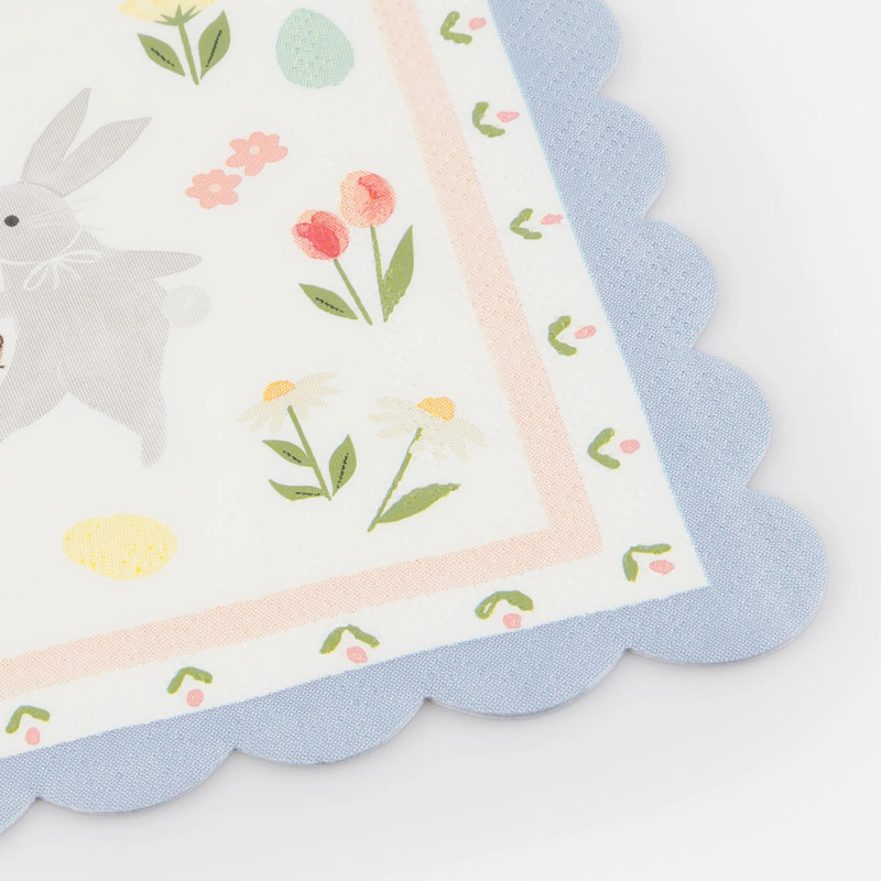 Meri Meri - Easter Bunny Napkins - 16 Pcs - Large