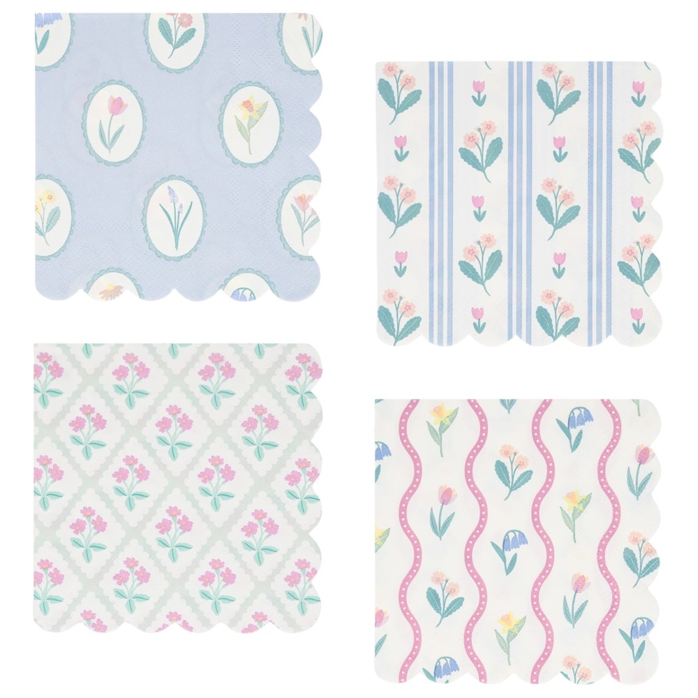 Meri Meri - Bloomsbury Floral Pattern Napkins - 16 Pc Set
