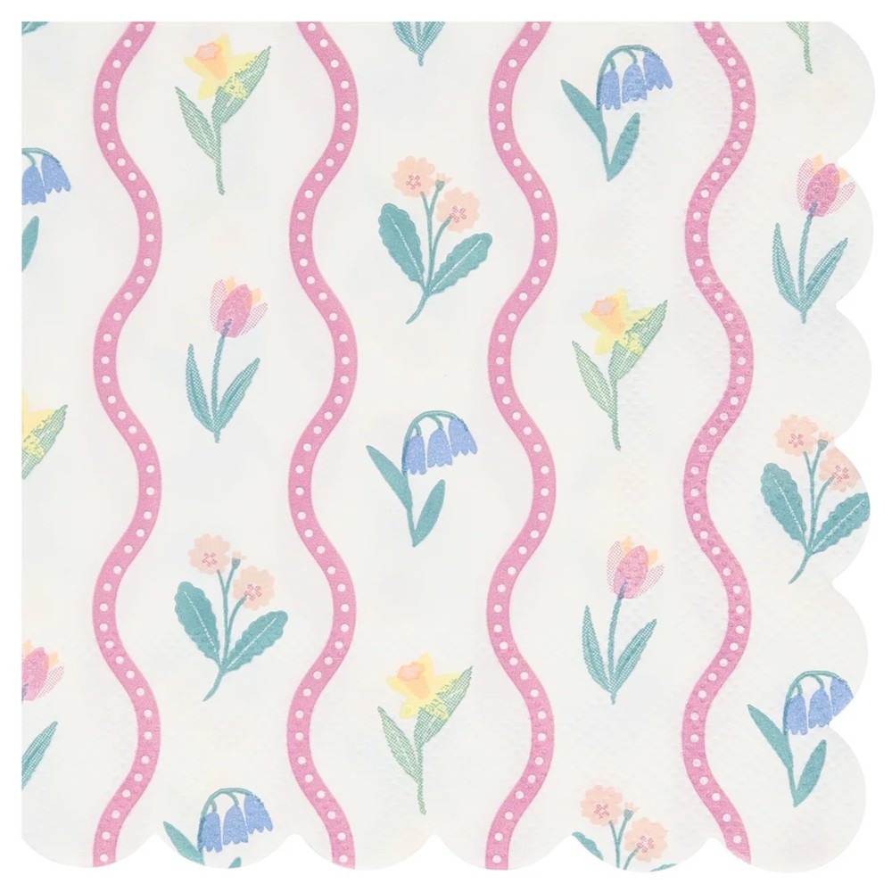 Meri Meri - Bloomsbury Floral Pattern Napkins - 16 Pc Set