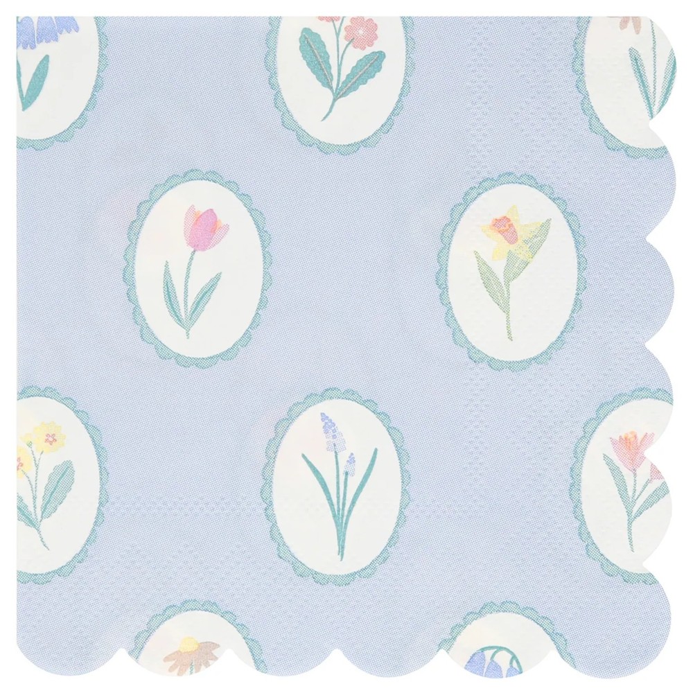 Meri Meri - Bloomsbury Floral Pattern Napkins - 16 Pc Set