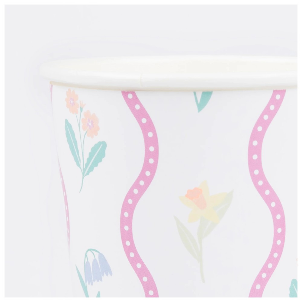 Meri Meri - Bloomsbury Floral Pattern Paper Cups - 256 ml - 8 Pc Set