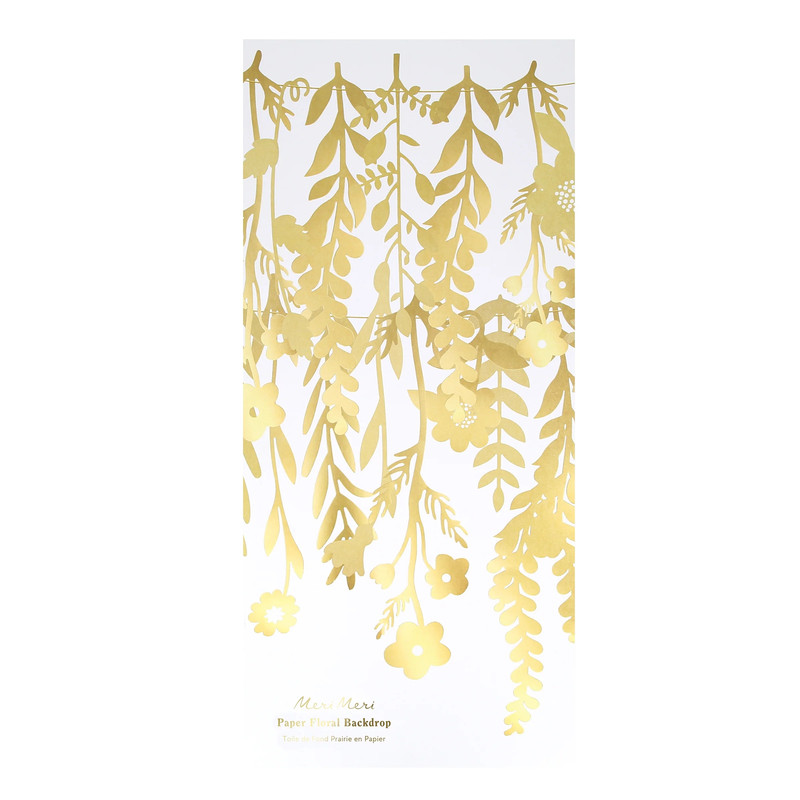 Meri Meri - Flower Backdrop - Gold - 2.3 m