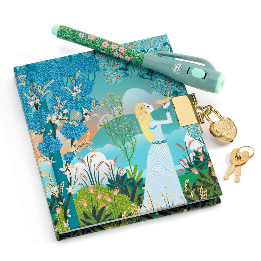 Djeco - Charlotte Little Secret Notebook Magic Pen