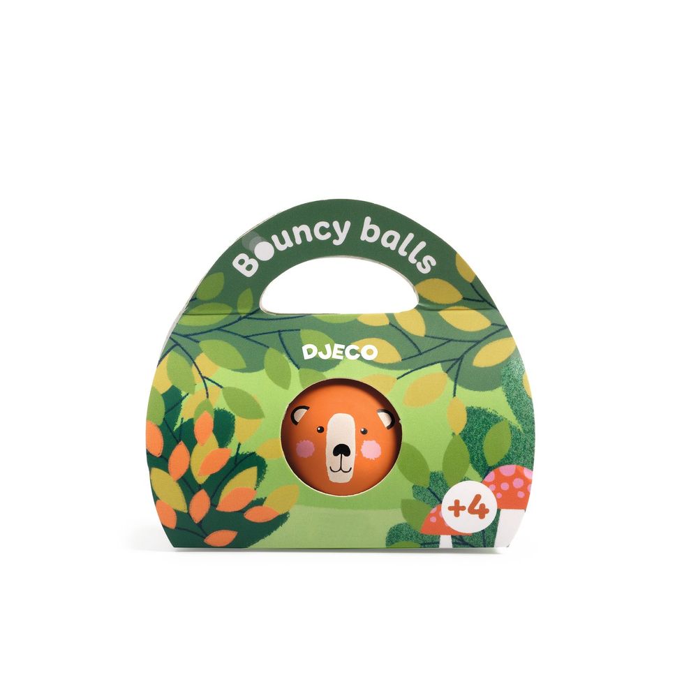 Djeco - Wild Animal Bouncing Balls - Style May Vary - 1 Pc - 4.5 cm