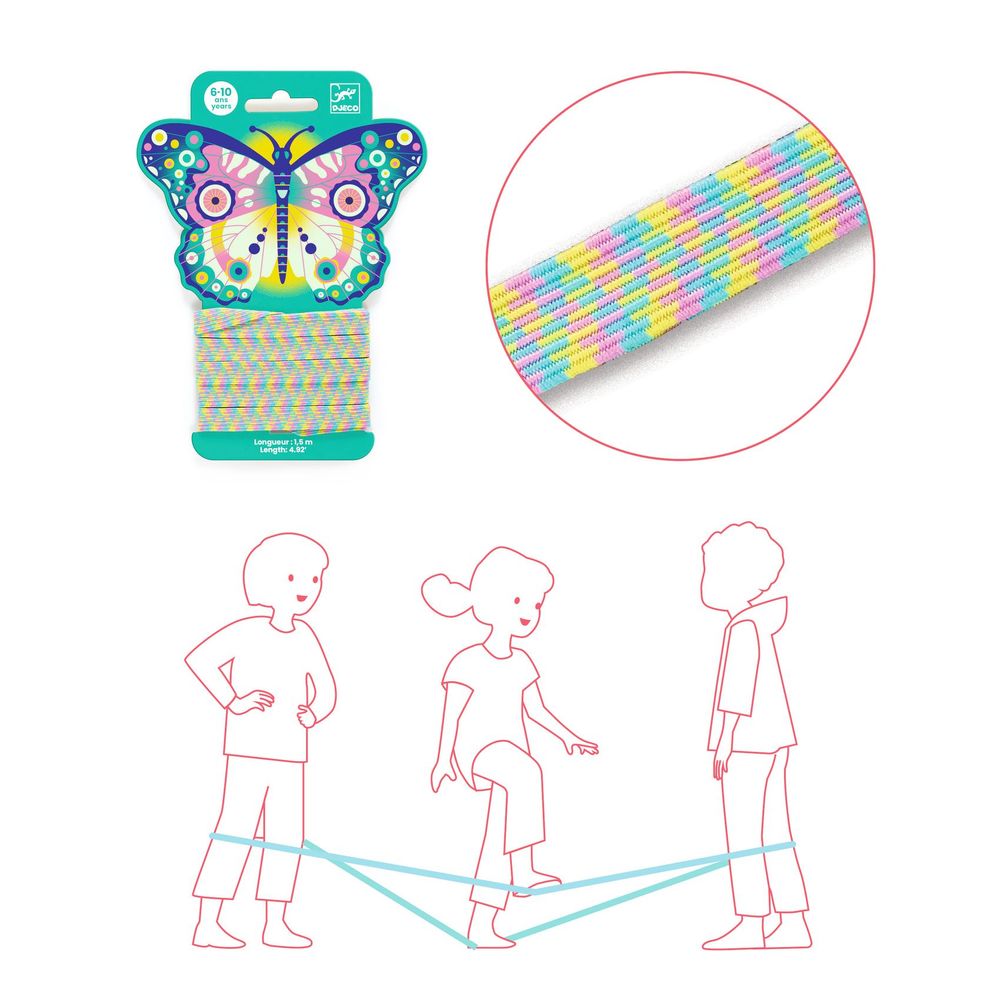 Djeco - Chinese Jump Rope Butterfly - 1.5 M