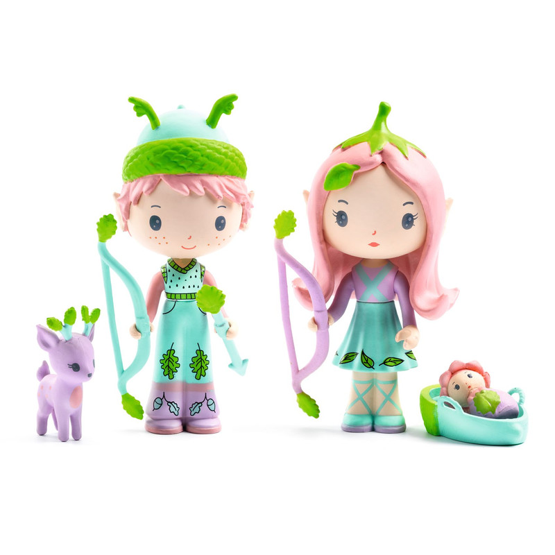 Djeco - Lily & Sylvestre Tinyly Figures Playset - 7 Pcs