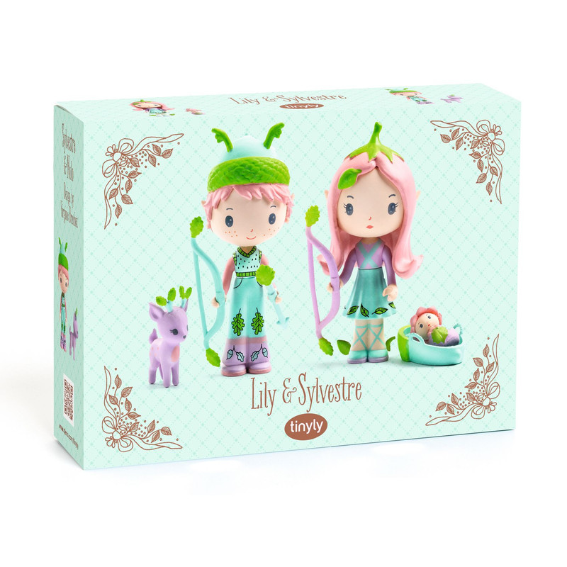 Djeco - Lily & Sylvestre Tinyly Figures Playset - 7 Pcs