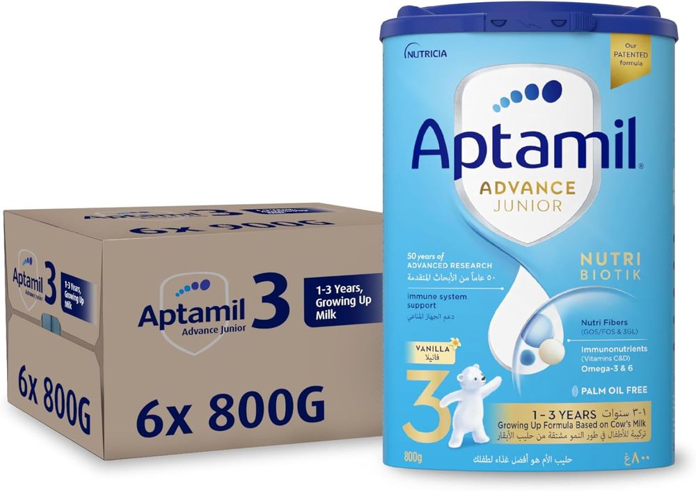 Aptamil - Advance Junior 3 Growing Up Formula Milk - 800g - Pack Of 6