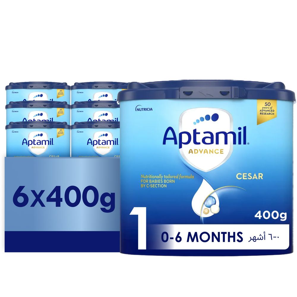 Aptamil - Advance Cesar 1 Infant Milk Formula - Pack of 6 - 400 gm