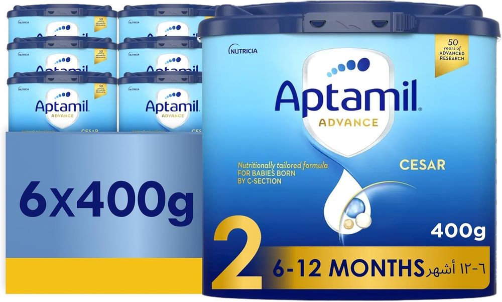 Aptamil - Advance Cesar 2 Follow-On Formula Milk - Pack of 6 - 400 gm