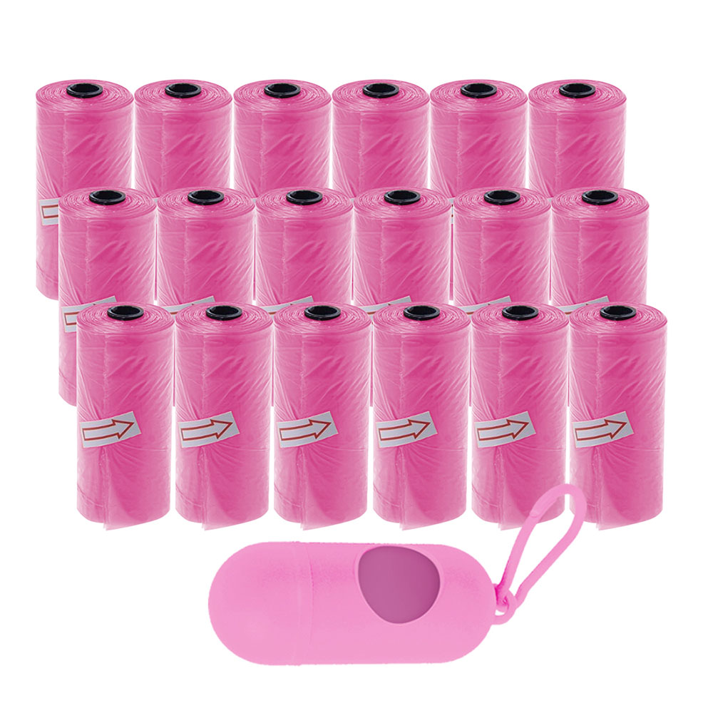 Star Babies - Disposable Scented Nappy Bag With Dispenser - Pink - Pack of 18 - 276pcs