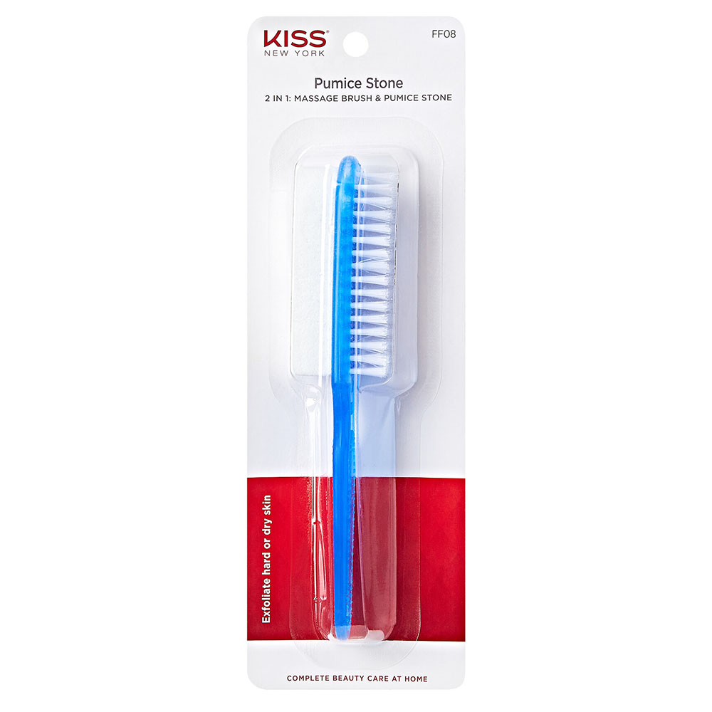 Kiss - 2-in-1 Pumice Stone With Brush