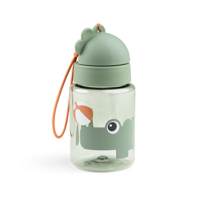 Done By Deer - Playground Printed Straw Bottle - Green - 280ml