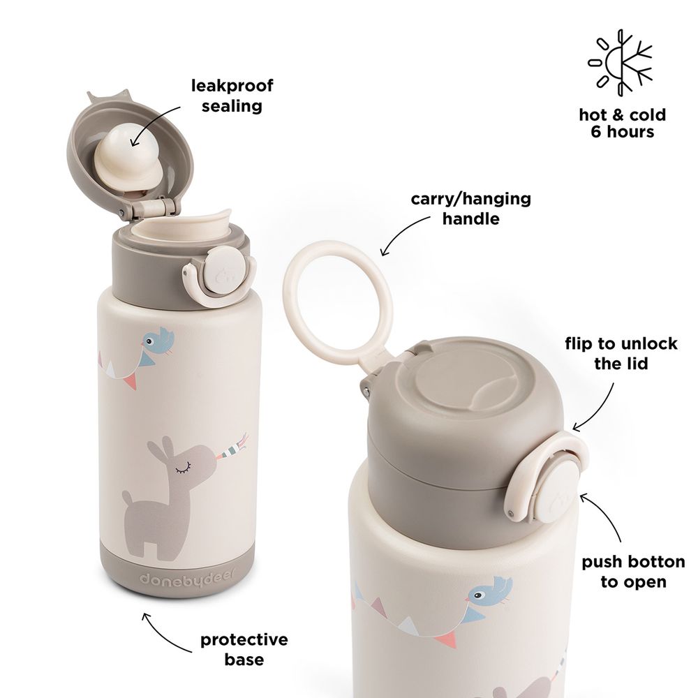Done By Deer - Insulated Bottle - 340ml - Celebration Sand